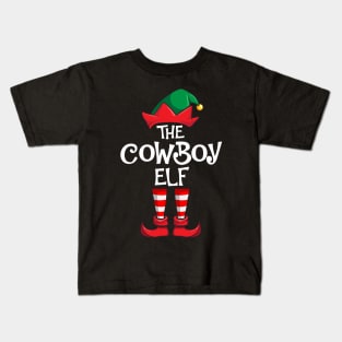 Cowboy Elf Matching Family Christmas Country Kids T-Shirt